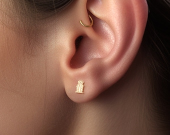 Kaktus Ohrringe Kaktus Ohrstecker Zierliche Ohrringe Minimalistische Ohrringe Süße Ohrringe Wüste Ohrringe Pflanzen Charme