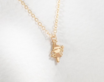 Fairy Charm Necklace Custom Fairy Necklace Gift for Her Dainty Necklace Tiny Girls Necklace Fairy Pendant Elf Necklace Little Girls Jewelry