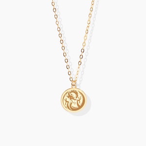 Tiny Dragon Disc Necklace, Dragon Gift, Fun Jewelry Gift, Birthday Gift, Mythical Necklace, Cute Jewelry, Medieval Necklace, Dragon Jewelry