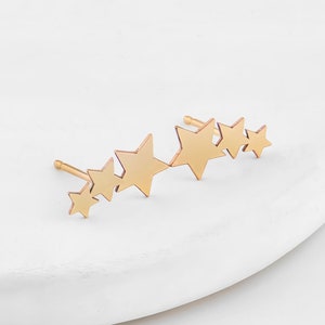 Star Ear Climbers • Star Earrings • Personalized Gift for Her • Star Earrings • Stud Earring • Mother&#39;s Gift • BridesMaid
