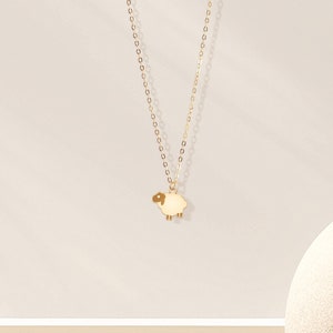 Lamb Necklace Animal Pendant Jewelry Cute Graduation Gift for Her Sheep Necklace Nature Inspired Handmade Gift for Animal Lovers