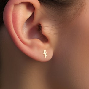Lightning Bolt Earrings Bolt Earrings 14k Gold Fill Sterling Silver 14k RoseGold Fill Handmade Jewelry Fan Earrings