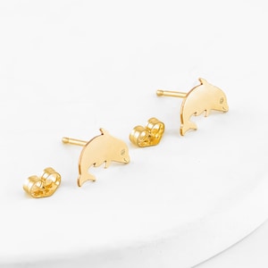 Dolphin Stud Earrings • Dolphin Earrings • Dolphin Jewelry • Gold, Rose Gold, Silver Earrings • Stud Earrings • Gift for Her • Cute Earrings