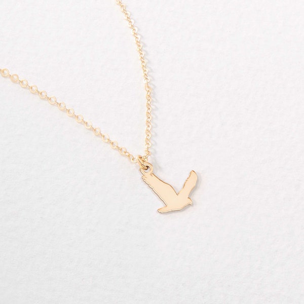 Hawk Necklace, Delicate Bird Necklace, Gift Necklace, Tiny Bird Necklace, Dainty Necklace, Bird Charm Necklace, Tiny Necklace