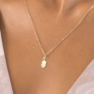 Gold Mouse Necklace Cute Pendant Charm Animal Jewelry Gift for Her Mouse Jewelry Rat Necklace Christmas Gift Mouse Charm Gift for Daughter