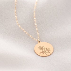 Collar de flores de nacimiento Regalos personalizados para dama de honor Collar de flores Collar de flores de nacimiento Collar de dama de honor Regalos para ella