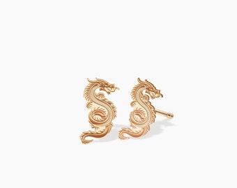 Dainty Dragon Earrings, Mythical Earrings, Gold, Silver, Rose Gold Earrings, Handmade Jewelry, Gold Earrings, Game of Thrones, Goth Jewelry