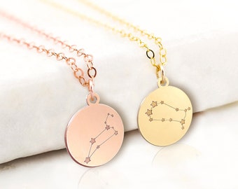 Constellation necklace, Zodiac Jewelry, Astrology Zodiac necklace, libra, virgo, scorpio, sagittarius, capricorn, mothers day gift