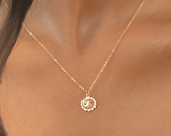 Dragon Necklace Gold Dragon Pendant Gothic Necklace Fantasy Jewelry Yin Yang Necklace Gift for Her Dragon Charm Birthday Gift Medieval Gifts