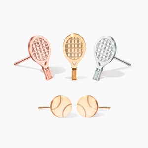 Boucles d&#39;oreilles tennis, Boucles d&#39;oreilles sport, Boucles d&#39;oreilles joueur de tennis, Bijoux faits main, Cadeaux sport, Tenue pour un match, Cadeau joueur de tennis, Boucle d&#39;oreille personnalisée