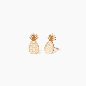 Pineapple Earrings Gold Fruit Jewelry Gift for Her Tropical Earrings Pineapple Stud Earrings Charm Summer Jewelry Birthday Gift