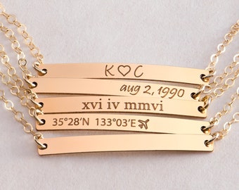 Skinny Mini Gold Bar Bracelet, Bar Bracelet, Name Engraved Bracelet, GOLD, ROSEGOLD, SILVER, Bridesmaid Jewelry, Nameplate Bracelet