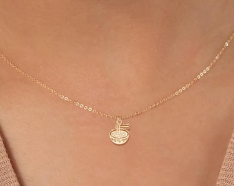 Ramen Bowl Necklace Ramen Charm Noodle Necklace Ramen Jewelry Food Jewelry Ramen Pendant Miniature Food Necklace Ramen Gift for Her