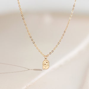 Owl Necklace Gold Pendant Charm Gift for Her Bird Jewelry Animal Necklace Owl Lover Gift Gold Owl Jewelry Birthday Gift Owl Charm Necklace