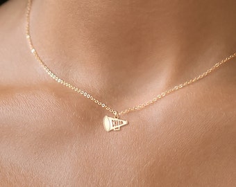 Megaphone Necklace Cheerleader Jewelry Gift for Her Cheer Team Charm Cheer Squad Gifts Cheer Coach Gift Cheerleader Necklace Senior Gifts