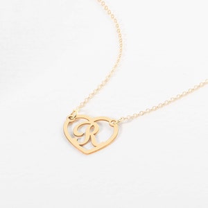 Erste Herz Halskette personalisierte Schmuck Herz Anhänger Geschenk für Sie erste Schmuck Herz Halskette personalisierte Herz Charm Halskette