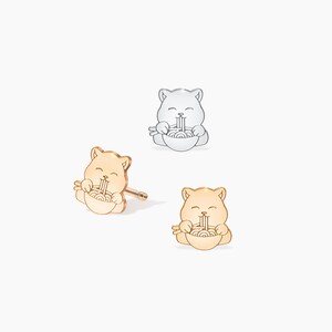 Ramen oorbellen kawaii kat oorbellen voedsel sieraden cadeau voor haar Noodle oorbellen eigenzinnig cadeau leuke oorbellen cadeau voor moeder Noodle sieraden