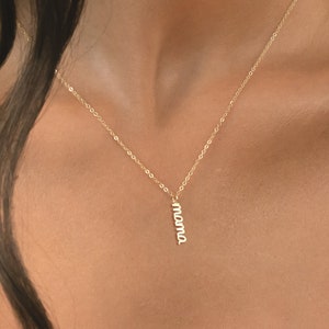 Mama Necklace Name Pendant Gift for Her Gold Mama Charm Mother&#39;s Day Gift New Mom Gift for Mom Necklace Gold Mama Necklace