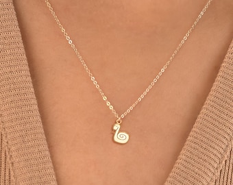 Snake Necklace Gold Charm Gothic Jewelry Serpent Pendant Dainty Necklace Birthday Gift For Her Snake Jewelry Animal Necklace Serpent Charm