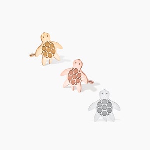Orecchini tartaruga Orecchini tartaruga in oro Orecchini a bottone tartaruga Gioielli animali Regalo per la mamma Orecchini tartaruga marina Orecchini tartaruga Ciondolo natura Orecchini tartaruga in oro