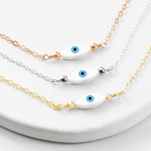 Evil Eye Necklace, Kabbalah Necklace, Protection Necklace, Bridesmaid Jewelry, Christmas Gift