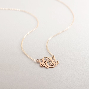 Monogram Necklace Personalized Letter Jewelry Gift for Her Initials Pendant Custom Charm Necklace Everyday Jewelry for Monogram Lovers