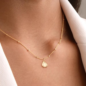 Penguin Necklace Beady Chain Necklace Gift for Her Dainty Necklace Penguin Pendant Cute Penguin Charm Animal Necklace Bird Necklace