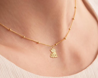 Gepard Katze Charme Feline Anhänger Safari Liebhaber Gepard Halskette Spaß Schmuck Tier Liebhaber Geschenk Tiny Halskette Big Cat Charm Halskette