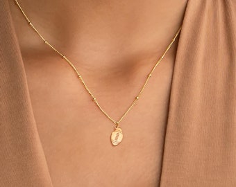 Football Necklace Beady Chain Sports Jewelry Charm Necklace Gift For Her Football Jewelry Football Gift Sports Necklace Football Team Gift