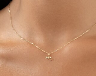 Collana Orca In Argento 925 - Ciondolo A Cuore Con Balene Assassine Per Mamma E Figlia, Gioiello Regalo Mare