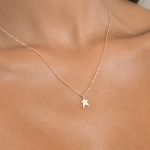 Long Star Necklace, Star Gift, Celestial Jewelry, 14k Gold Filled, Sterling Silver, 14k RoseGold Filled, Star Necklace, Celestial Necklace