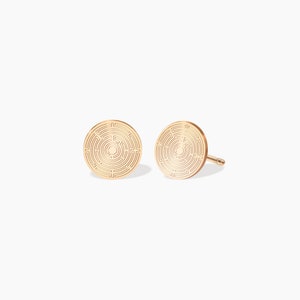 Geometric Earrings Labyrinth Jewelry Gift for Her Maze Earrings Charm Elegant Zen Jewelry Birthday Gift Labyrinth Earrings Christmas Gift