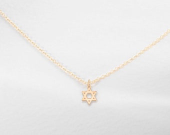 Davidstern Halskette Jüdisches Symbol Schmuck Treue Geschenk für sie Magen David Anhänger Zierliche religiöse Halskette für Graduierung