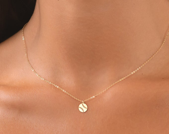 Mini Baseball Necklace Sport team Gift Baseball Jewelry Gift Sports Gift Girls Baseball Jewelry Gift Baseball Charm Necklace Team Necklace