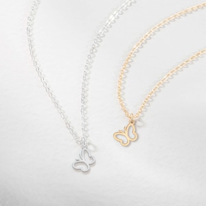 Butterfly Necklace Dainty Jewelry Small Butterfly Pendant Necklace Gold Necklace Butterfly Necklace  Nature Inspired Jewelry Gift for Her
