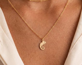 Chameleon Charm Necklace