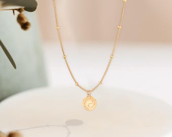 Holy Rosary Cross Charm Necklace Beady Chain: Sterling Silver, Gold Filled, Rose Gold, Handmade Religious Jewelry Gift