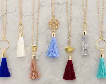 Tassel Necklace, Long Bohemian Necklace, Boho Necklace, Bridesmaid Jewelry, Mother's Day Gift