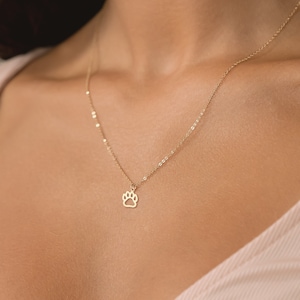Pfotenabdruck Halskette Gold Haustier Schmuck Schmuck Geschenk für Mama Hund Pfoten Anhänger Pfote Ausgeschnitten Halskette Haustier Schmuck Hund Mama Pfotenabdruck Charme