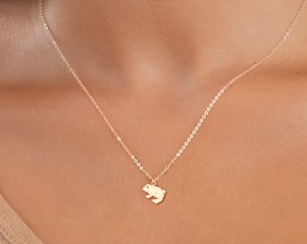 Frog Necklace Gold Animal Jewelry Gift For Her Cute Frog Charm Necklace Wedding Gift For Mum Birthday Gift