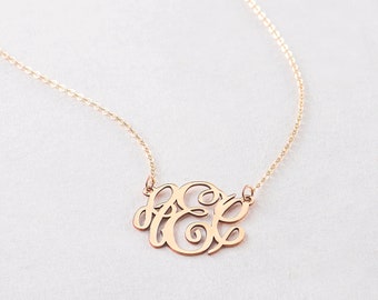 Initial Necklace Monogram Jewelry Personalized Pendant Gift for Her Custom Letter Necklace Name Charm Gold Necklace Personalized Gift