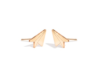 Paper Airplane Jewelry, Stud Earring, Paper Plane Earrings, Origami Earring, Origami Jewelry, Origami Accessories, Cute Christmas Gift