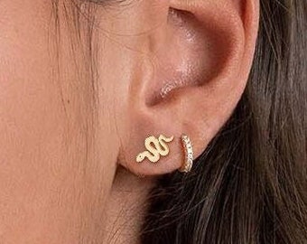 Snake Stud Earrings • Snake Earrings • Snake Jewelry • Gold, Rose Gold, Silver Snake Earrings • Stud Earrings • Gift for Her • Cute Earrings