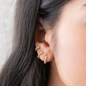 Dainty Gold Huggie Earrings, 18k Gold Plated Hoop Earrings, Gold Hoop, Small Hoop Earrings, Dainty Minimalist Hoops, Gold Hoops Earrings,