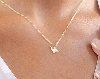 Collar de dinosaurio, amuleto de Brachiosaurus, regalo para ella, joyería de dinosaurio, collar de dinosaurio, collar de animales, collar para niños, regalo de cumpleaños para amantes de los dinosaurios