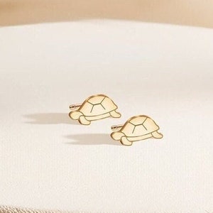 Orecchini tartaruga Gioielli tartaruga oro Orecchini animali Tartaruga marina Orecchini pendenti Boho Regalo per il suo compleanno Tartaruga Regalo di Natale