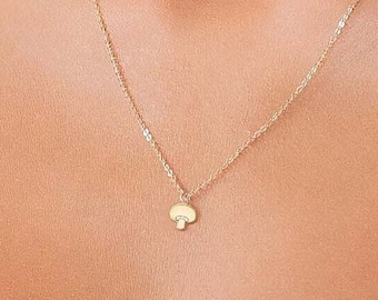 Mushroom Necklace Gold Pendant Charm Nature Jewelry Wedding Gift For Her Dainty Necklace Magic Mushroom Toadstool Charm Birthday Gift