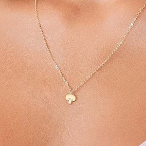 Mushroom Necklace Gold Pendant Charm Nature Jewelry Wedding Gift For Her Dainty Necklace Magic Mushroom Toadstool Charm Birthday Gift