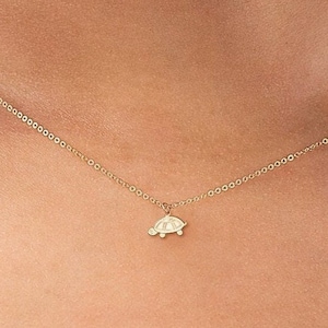Gouden schildpad ketting zeeschildpad hanger cadeau voor haar Schildpad bedelketting schildpad sierlijke ketting gouden zeeschildpad voor verjaardagscadeau