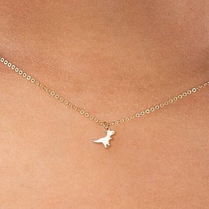 Trex Pendant Dinosaur Jewelry Mini Dino Necklace Gift for Her T-Rex Necklace Dainty Dinosaur Dinosaur Lover Gift Dinosaur Pendant